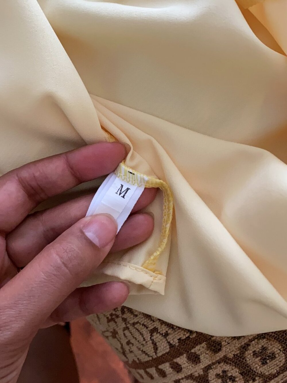 Butter Yellow Chiffon Midi Skirt | XS - Picture 6 of 6